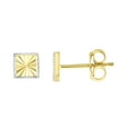 thumbnail image 1 of 14k Yellow Gold Square Shape Stud Earrings, 1 of 3