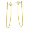 thumbnail image 1 of 14k Yellow Gold Staple Collection Small Staple Dangle Chain Earrings - 1.4 Grams, 1 of 3