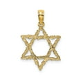 thumbnail image 1 of 14k Yellow Gold Star of David Pendant Necklace with Filigree Design, Jewish Religious Symbol for Women or Unisex, Faith Heritage Jewelry in Solid Gold, 1 of 6