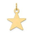 thumbnail image 1 of 14k Yellow Gold Star Disc Charm Pendant, 1 of 3