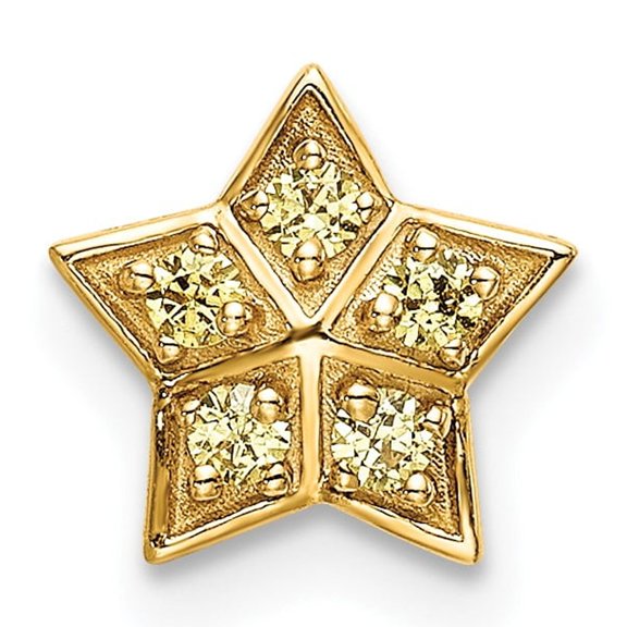 14k Yellow Gold Star Stud Earring for Women or Unisex, Textured Celestial Jewelry with Diamond Cut Accents, Dainty Minimalist Design for Sensitive Ears and Everyday Wear