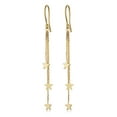 thumbnail image 1 of Au Naturale 14k Yellow Gold Star Tassel Drop Earrings (1.61 inches long), 1 of 6