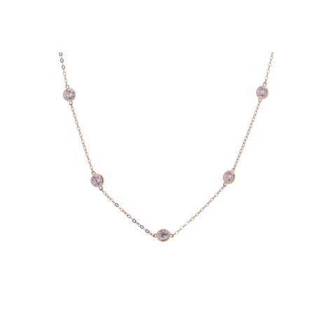 14k Yellow Gold Station Necklace