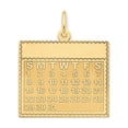 thumbnail image 1 of 14k Yellow Gold Sunday the First Day Calendar Pendant, 1 of 4