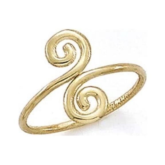 14k Yellow Gold Swirl Toe Ring - 1.7 Grams