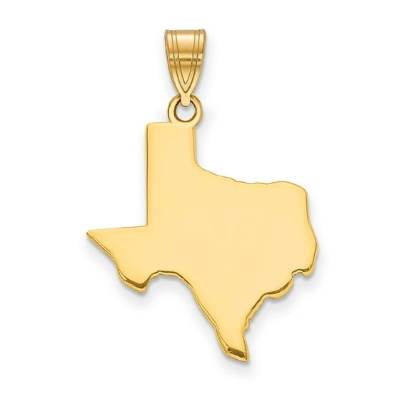 14k Yellow Gold TX State Pendant Bail Only
