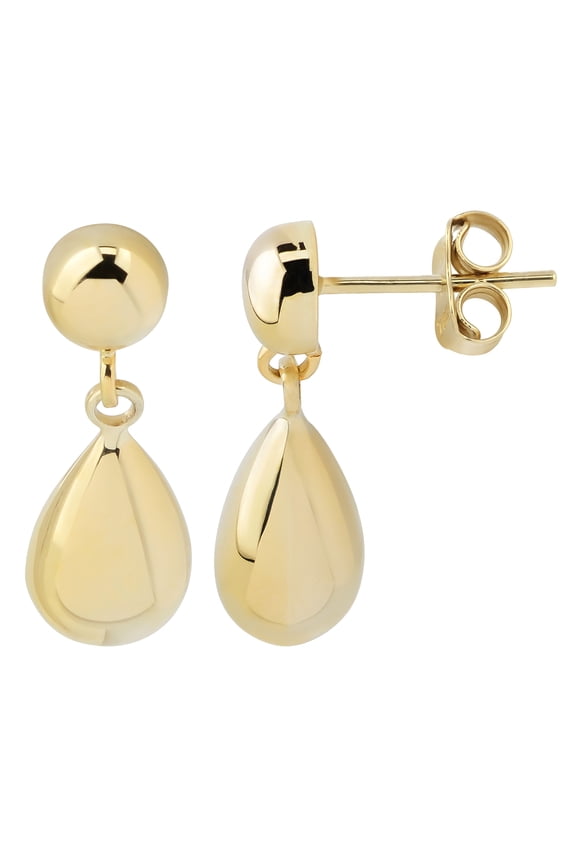 KoolJewelry 14k Yellow Gold Teardrop Earrings