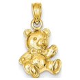 thumbnail image 1 of 14k Yellow Gold Teddy Bear Charm - 1.3 Grams - Measures 19x10mm, 1 of 2
