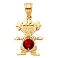 thumbnail image 1 of 14k Yellow Gold Pt660-06july Birthday 12x17mm Pendant Necklace Pendant for Women, 1 of 2