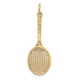 thumbnail image 1 of 14k Yellow Gold Tennis Racquet Charm Pendant, 1 of 7