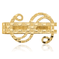 thumbnail image 1 of 14K Solid Yellow Gold Dollar Sign Money Clip for Men, 1 of 5
