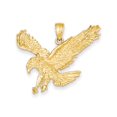 thumbnail image 1 of 14k Yellow Gold Textured Eagle Landing Pendant, 1 of 4