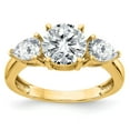 thumbnail image 1 of 14k Yellow Gold Three Stone Engagement Ring Moissanite Size 7.5 (1.42 cttw.), 1 of 8
