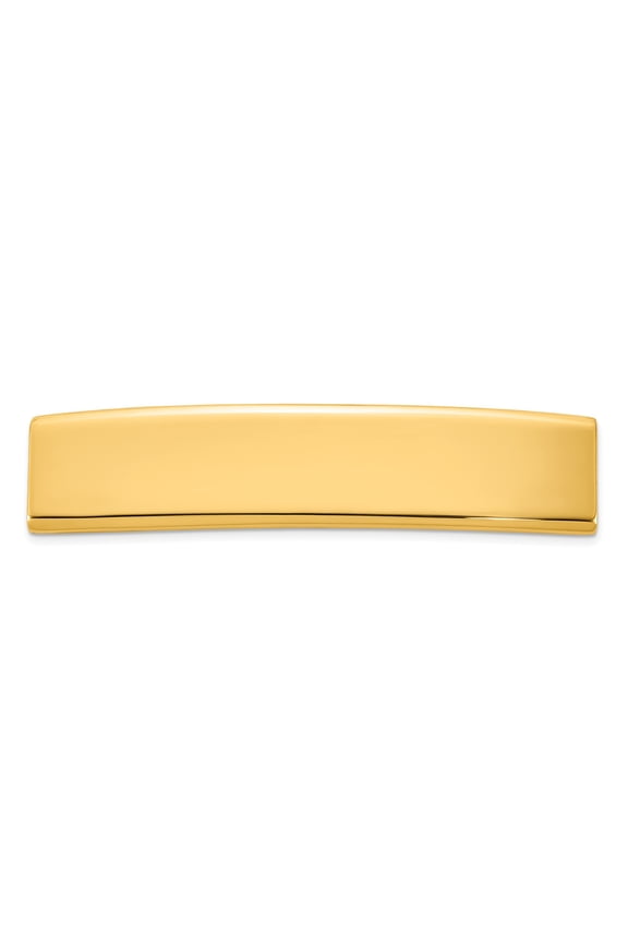 14k Yellow Gold Engravable Bar Pendant Charm, Polished Unisex, Jewelry Stores Network