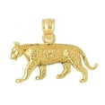 thumbnail image 1 of 14k Yellow Gold Tiger Pendant, Made in USA, 1 of 2