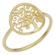 FREMADA 14k Yellow Gold Tree Of Life Ring (size 8) | Minimalist Jewelry for Women