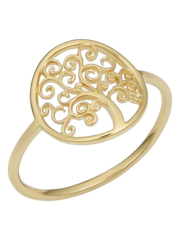 14k Yellow Gold Tree Of Life Ring