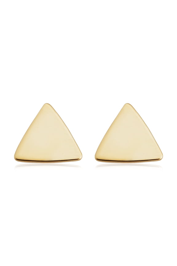 Au Naturale 14k Yellow Gold Triangle Stud Earrings - Minimalist Jewelry for Women | Made In Italy