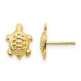 thumbnail image 1 of 14k Yellow Gold Turtle Post Earrings - .2 Grams - Measures 12x8mm Wide, 1 of 2