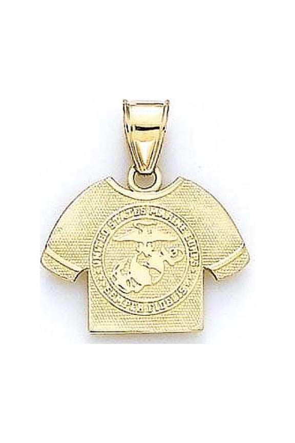 14k Yellow Gold U.S. Navy Logo Shirt Pendant - 1.9 Grams