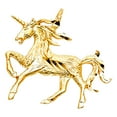 thumbnail image 1 of 14k Yellow Gold Unicorn Pendnat 20x18mm Necklace Pendant Necklace for Women - .8 Grams, 1 of 2