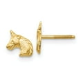thumbnail image 1 of 14k Yellow Gold Unicorn Post Earrings - .2 Grams - Measures 8x5mm Wide, 1 of 2
