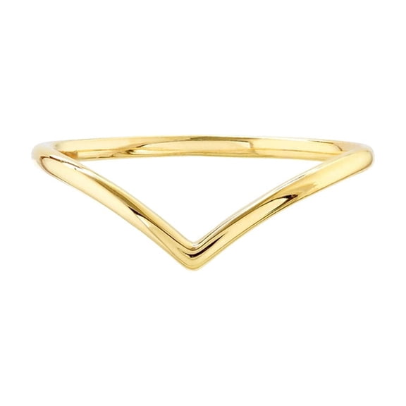14k Yellow Gold V Ring Size 8 Ring for Women