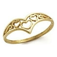 thumbnail image 1 of 14k Yellow Gold V Shape Cutout Heart Ring - 1.1 Grams - Size 7.0, 1 of 2