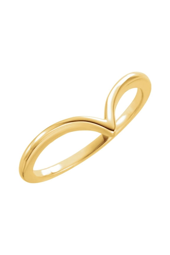 14k Yellow Gold V Shaped Ring -- Size 6.5 - 1.9 Grams