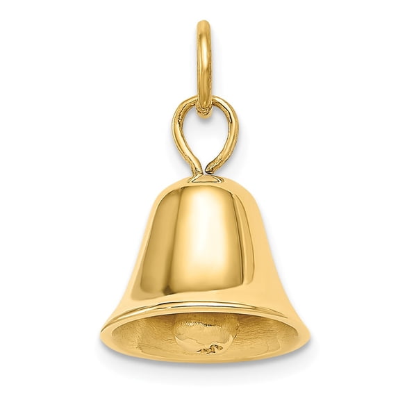 14k Yellow Gold Wedding Bell Charm
