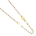 thumbnail image 1 of 14k Yellow Gold White Gold and Rose Gold Guadalupe Fashion Rosario Necklace Pendant Necklace for Women, 1 of 2