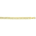 thumbnail image 1 of JewelStop 14K Yellow Gold White Pave 9.7mm Diamond-Cut Comfort Curb Chain, Lobster Clasp - 24 Inches, 1 of 3