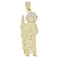 thumbnail image 1 of 14k Yellow Gold White Rhodium, Saint Jude San Judas Pendant Religious Charm, 1 of 6