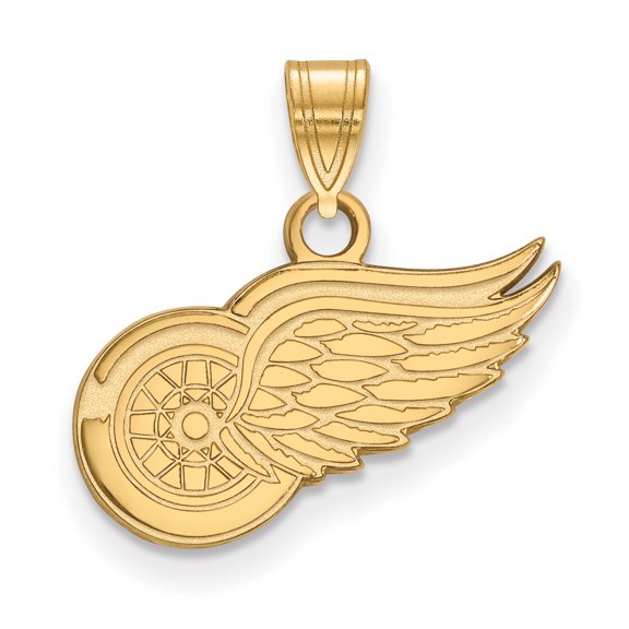 14k Yellow Gold Winged Wheel Pendant Necklace for Men and Unisex Wear, Symbol of Speed Freedom and Motion, Racing Inspired Automotive Sports Jewelry Accessory