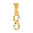 thumbnail image 1 of 14k Yellow Gold Womens Cubic Zirconia Infinity Love Symbol Charm Pendant Necklace 17.7x4.5mm Wide Pendant for Women, 1 of 2