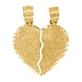 thumbnail image 1 of 14k Yellow Gold Womens Dc Broken Love Heart Height 22mm Pendant Necklace Charm Pendant for Women, 1 of 2