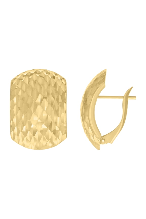 14k Yellow Gold Womens Fashion Latch Back Earrings