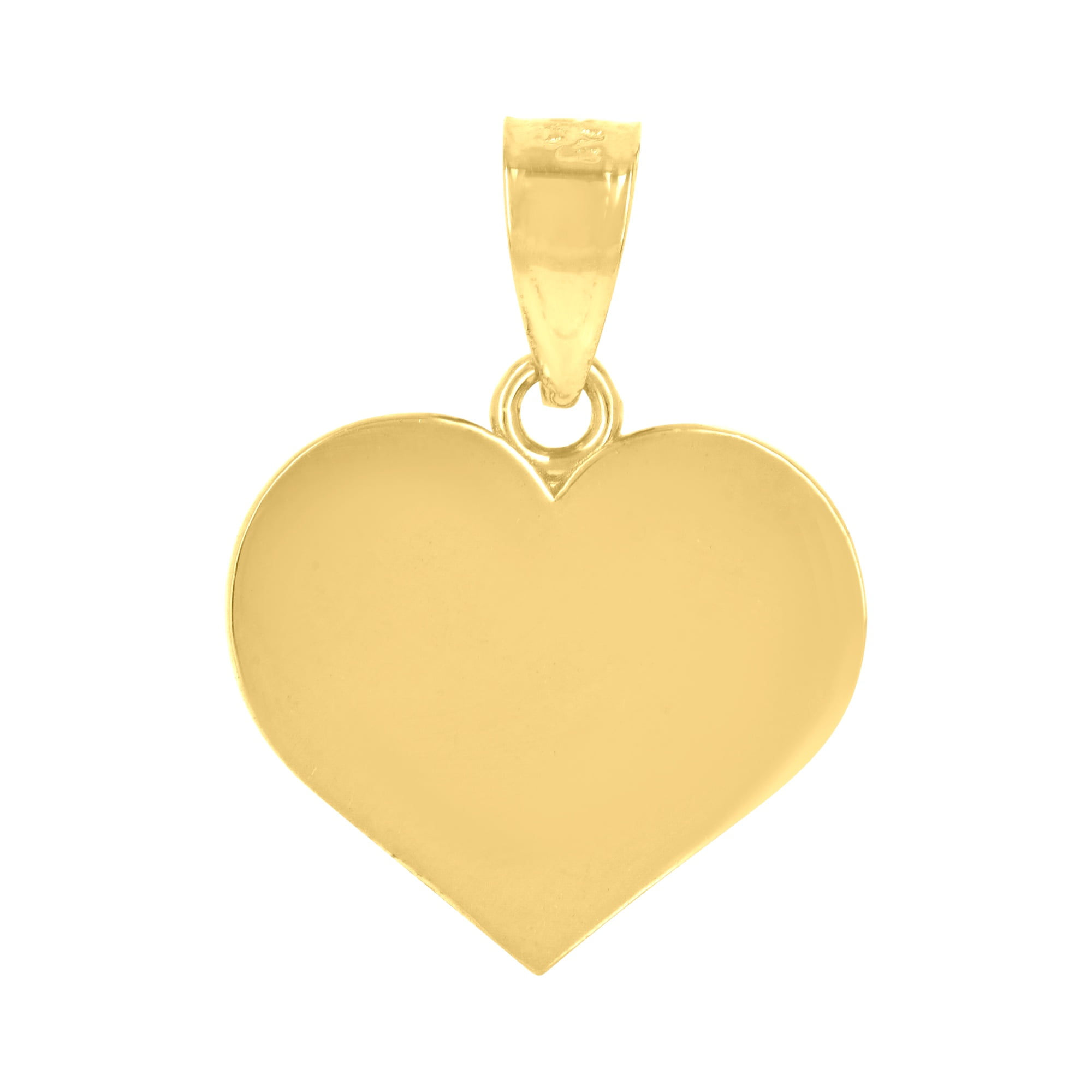 JORIE 14k Yellow Gold Womens Heart Pendant Charm for Women