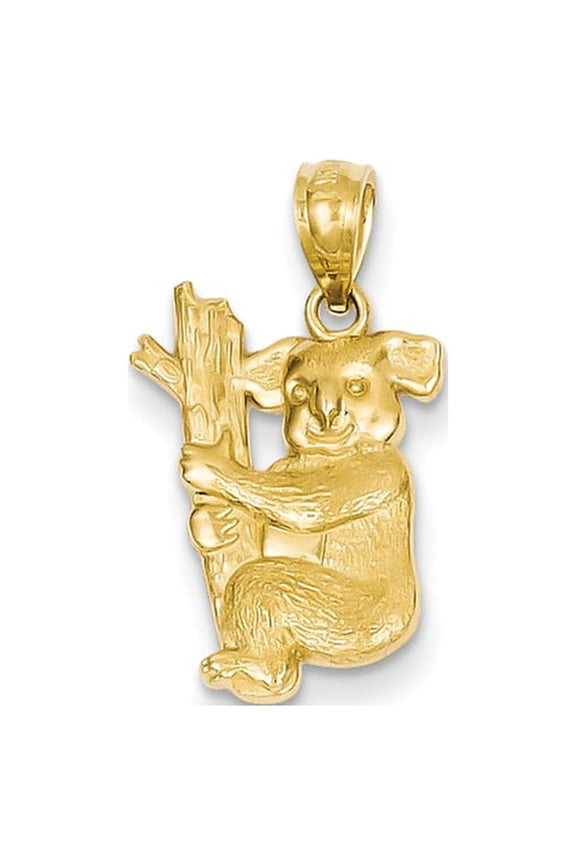 14k Yellow Gold Yellow Gold Textured Koala Pendant