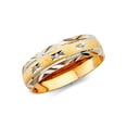 thumbnail image 1 of 14k Yellow Gold and White Gold For Men Cubic Zirconia Wedding Band Ring Size 10 Wedding Band, 1 of 2