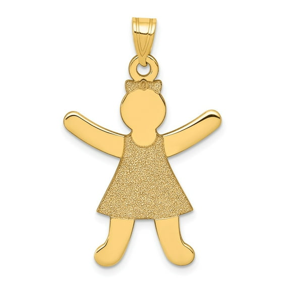 14k Yellow Gold girl Charm