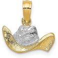 thumbnail image 1 of 14k Yellow Gold w/Rhodium Cowboy Hat Charm - 11.3mm, 1 of 6