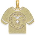 thumbnail image 1 of 14k Yellow Gold w/Rhodium US AIR FORCE T-Shirt Charm - 18.8mm, 1 of 6