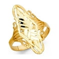 thumbnail image 1 of 14k Yellow Italian Solid Gold DC Polish Oval Shape Spiral Ring 24mm, 1 of 1