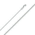 thumbnail image 1 of 14k Yellow OR White Gold SOLID 0.9 mm Box Link Chain Necklace with Lobster Claw Clasp (white-gold, 16.0), 1 of 3