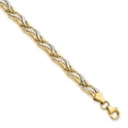 thumbnail image 1 of 14k Yellow & Rhodium Bracelet Fancy mm 7 in w/Rhodium D/C, 1 of 4