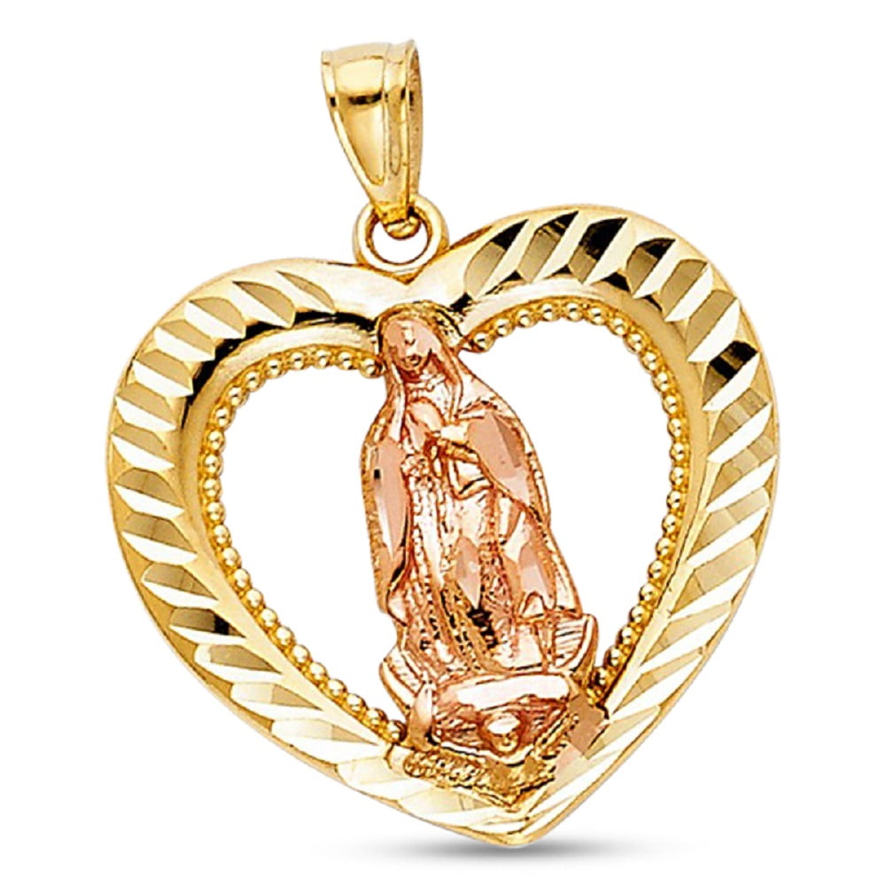 Rose gold virgin mary pendant deals