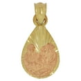thumbnail image 1 of 14k Yellow & Rose Gold, Mini Baptism Christening Medal Pendant Religious Charm 9mm NO Necklace, 1 of 7