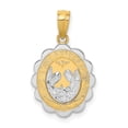 thumbnail image 1 of 14k Yellow & White Gold with Rhodium Baptism Pendant, 1 of 1