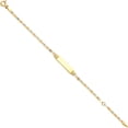 thumbnail image 1 of 14k Yellow White Rose Gold 6" Diamond-Cut Valentino ID Bracelet High Polished Jewelry Female Unisex, 1 of 5